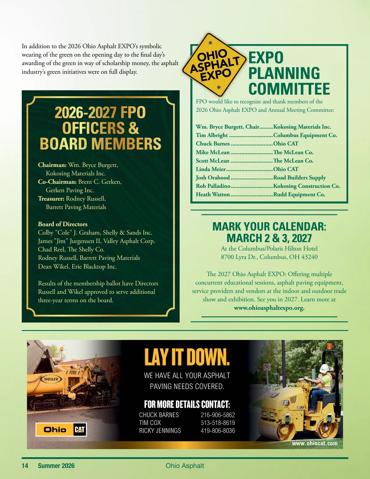 Page 14 of Ohio Asphalt Magazine Summer 2026