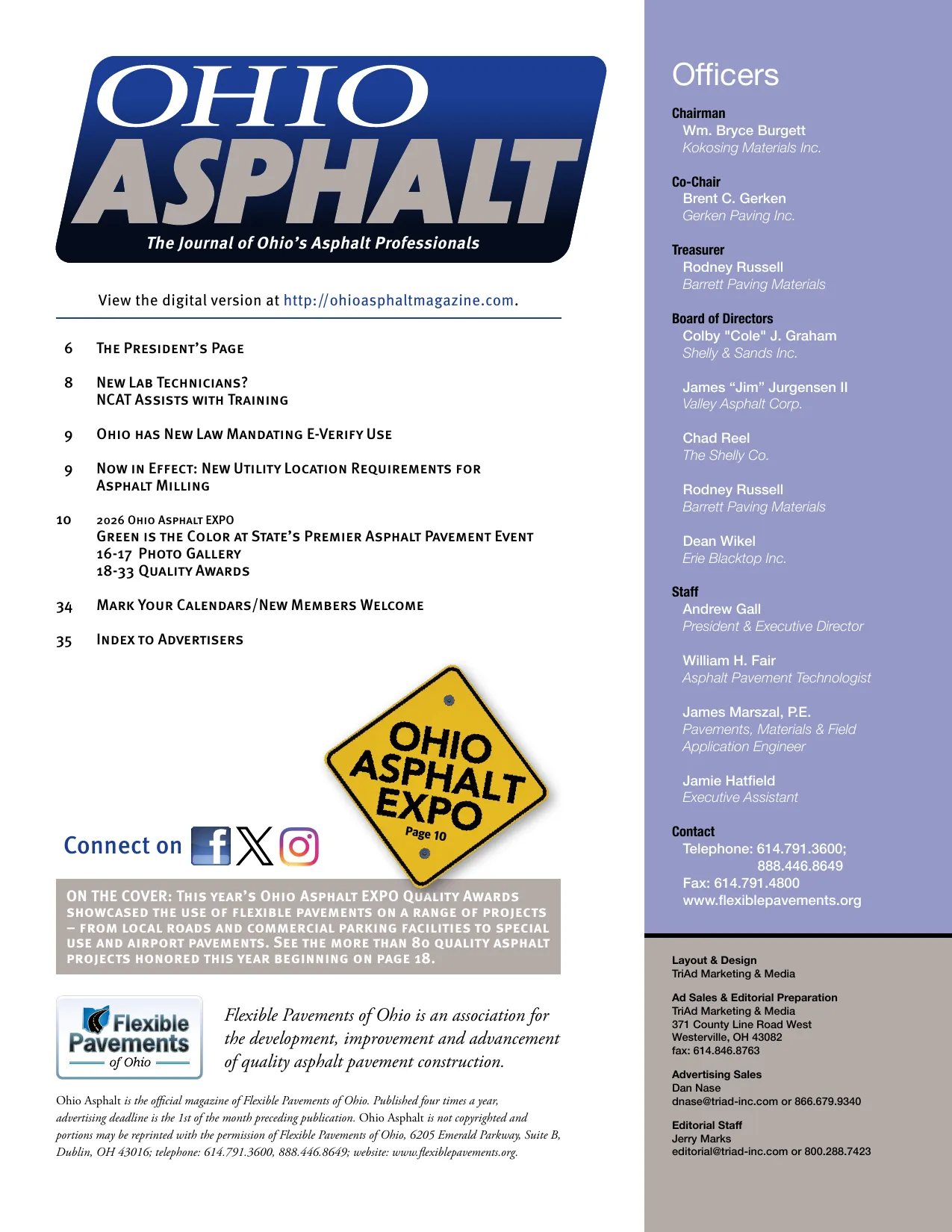 Page 4 of Ohio Asphalt Magazine Summer 2026